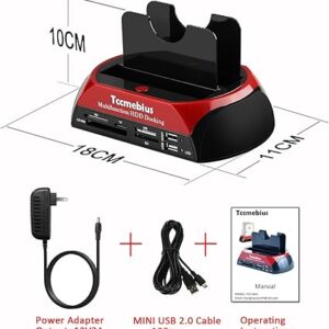 USB 2.0/3.5" SATA IDE HDD Hard Drive Disk All In One Docking Station Card Reader