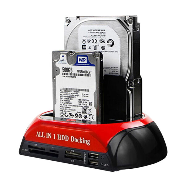 USB 2.0/3.5" SATA IDE HDD Hard Drive Disk All In One Docking Station Card Reader - Image 6