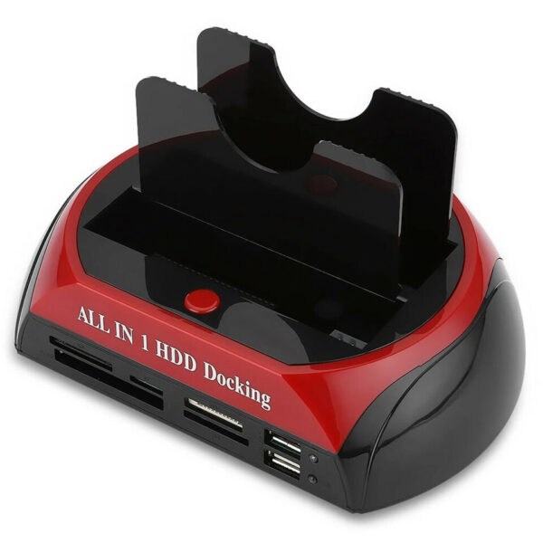 USB 2.0/3.5" SATA IDE HDD Hard Drive Disk All In One Docking Station Card Reader - Image 2