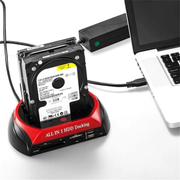 USB 2.0/3.5" SATA IDE HDD Hard Drive Disk All In One Docking Station Card Reader - Image 5